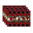 thumbnail image 3 of 4PCS Xmas Trees Snow Pink Christmas Placemats Winter Table Mats E, 3 of 5