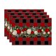 thumbnail image 3 of 4PCS Xmas Trees Snow Pink Christmas Placemats Winter Table Mats E, 3 of 5