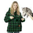 thumbnail image 2 of Cat Pouch Hoodie kangaroo Pouch Hoodie Long Sleeve Small Dog Kitten Cat Carrying Hoodie Women Pullover for Outdoor Walking Home, 2 of 8