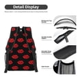 thumbnail image 4 of Disketp Red Beautiful Lips Backpack for Women and Men, Lightweight Laptop Book Bag, Backpack for College -One Size, 4 of 6