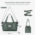 thumbnail image 4 of Bolsa de viaje WONHOX, impermeable, para gimnasio, color verde, para mujer, 4 of 7