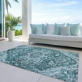 thumbnail image 6 of Addison Rugs Chantille Indoor/Outdoor Traditional Oriental Teal Washable Rectangle Rug, 8' x 10', 6 of 6