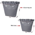 thumbnail image 3 of Tanqu new Frill Pleat Soild Fabric Waterproof Inner Lining Insert Zipper Pocket for Classic Mini Obag Inner Pocket for O Bag, 3 of 5