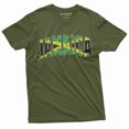thumbnail image 1 of Men'S Jamaica T-Shirt Jamaican Flag Tee Shirt Heritage Diaspora Day Jumieka Tee Shirt (Large Military Green), 1 of 6