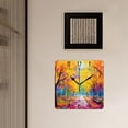 thumbnail image 3 of 16 Inch Wall Clock Battery Operated Square Clock Decorative for Office, Kitchen, Outdoor, Living Room，Autumn Tree Lovely Pictures, 3 of 4