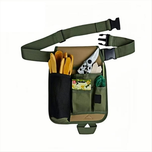 Cinturón de Herramientas para Exteriores, Impermeable, de Tela Oxford, Multifuncional, para Tijeras, Kit de Cuidado, Bolsa de Herramientas Portátil y Ajustable.