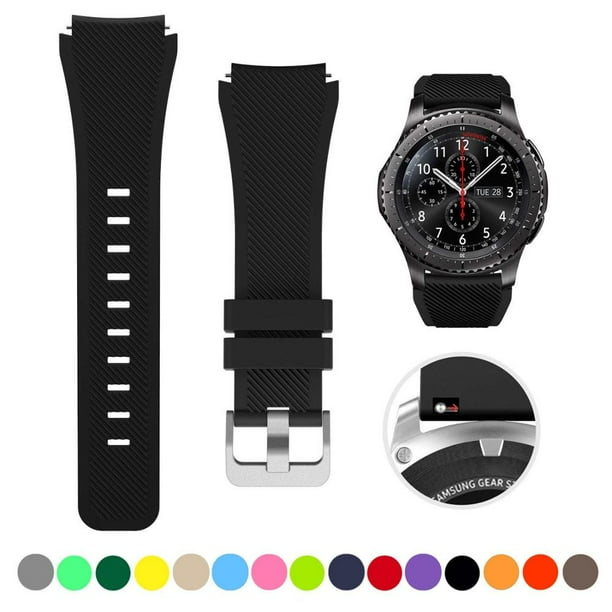 Correa de silicona para Samsung Galaxy Watch pulsera de 20mm 22mm 46mm 42mm Gear S3 Sport Frontier Active 2 Huawei GT 2 2e Walmart en linea