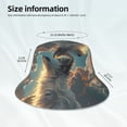 thumbnail image 2 of Kll Starry Sky Cloud Wolf Bucket Hat for Women Men Packable Travel Beach Sun Hat Outdoor Rave Accessories Reflective Fisherman Cap, 2 of 6