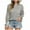 Gray, variant on AOOCHASLIY 2023 Womens Sweater Women Casual Fashion Solid Hollow Out Pullover Long Sleeve Round-Neck Sweater