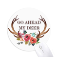 thumbnail image 1 of Antlers Advance Encourage Flowers Mouse Pad Comfortable Game Office Mat, 1 of 2