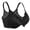 Black, variant on Women's Front Closure Posture Bra Underwire Unpadded Back Support Everyday Full Coverage Plus Size,38DD