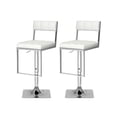 thumbnail image 3 of Atlin Designs 25.25" Square Tufted Fabric & Metal Bar Stool in White (Set of 2), 3 of 12