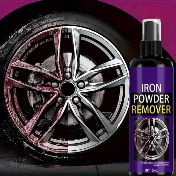 Car Wheel Rim Cleaner Spray 100ml, Automotive Rust Removal Formula For Alloy Hub Refinishing Wheel Surface Maintenance And Vehicle Care