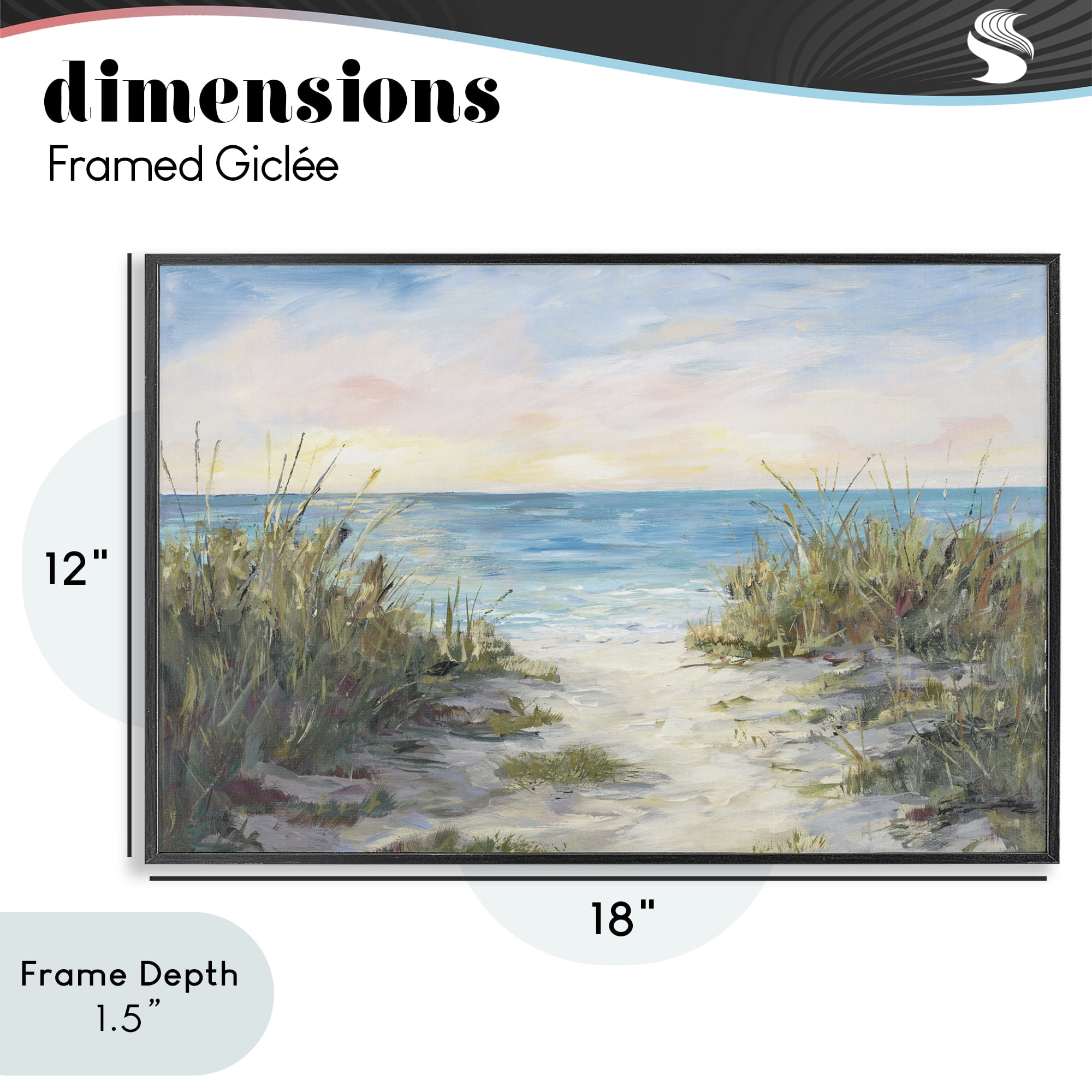 Stupell Industries Walk To The Beach Black Framed Giclee Art, design by Julie DeRice