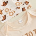 thumbnail image 5 of UngA Newborn Baby Boy Clothes New to The Crew Letter Print Romper+ Pants+Hat 3PCS Outfit Baby Boy Outfit Beige,12-18 Months, 5 of 6