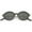 Black Gold / Smoke, variant on True Vintage Thin Arms Metal Detail Glass Lens Oval Sunglasses 48mm (Black Silver / Smoke)