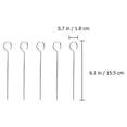 thumbnail image 2 of HLONK 20 Pcs Brochettes en Acier Inoxydable pour Barbecue (Argent), 2 of 6