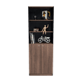 thumbnail image 4 of Librero Home Wengue con Cinco Entrepaños y Dos Puertas Abatibles Virtual Muebles, 4 of 8