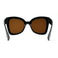 thumbnail image 4 of Womens Thick Plastic Mod Oversize Horn Butterfly Fashion Sunglasses Black Brown, 4 of 4