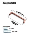 thumbnail image 3 of Goo-Ki 5''(128mm) Hole Center Antique Copper Cabinet Pulls, Zinc Alloy Minimalist Style Cabinet Handles for Drawer,Dresser,Cupboard Wardrobe Cabinet,6 Pack, 3 of 7