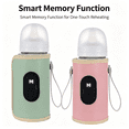 thumbnail image 5 of EXLEAF 2026 New Bottle Warmer Precise 20-Level Digital Temperature Portable Bottle Warmer for Travel for Nursery Travel Car Trips Bottle Warmer for On-The-Go Parents Green and Pink, 5 of 6