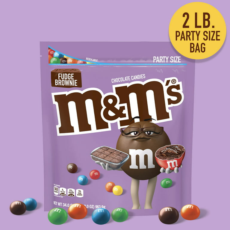M&Ms Milk Chocolate Candy, Party Size, 38 Oz Bag (Pack Of 2) 
