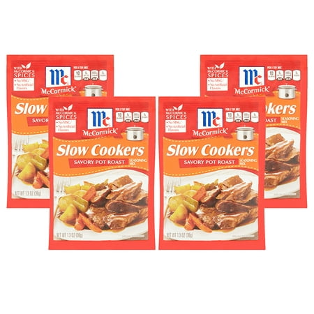 (4 Pack) McCormick Slow Cookers Savory Pot Roast Seasoning Mix, 1.3 (Best Spices For Roasted Potatoes)
