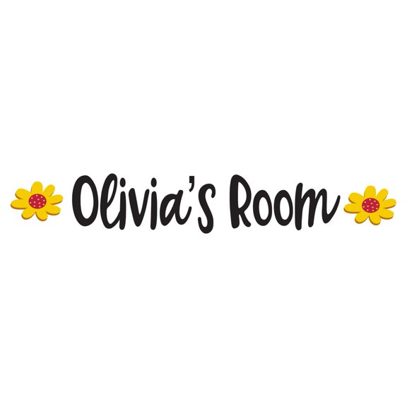 Holiday Gift Children Cute Sign Wall Decal Decoration Custom Name Lettering Vinyl Wall Decor Lasts Years and Easily Removable - Size: 34 in x 8 in