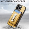 thumbnail image 2 of For Iphone 15 Skin Feel Ring Holder Wallet Magnetic Phone Case(Yellow),iPhone 16 Pro Max, 2 of 8
