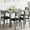Grey, variant on 5 Pcs Dining Table Set for 4 Modern Wood Rectangle Kitchen Table with Upholstered Chairs Space-Saving Dinette for Apartment Home Office and Breakfast Nook