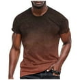 thumbnail image 2 of RATTOYY Men's Oversize T-Shirts Men's Summer Casual Sports T Shirt Fashion Lapel Simple Gradient Short Sleeved Round Neck T Shirt Men Style Mens Handsome Tshirts, 2 of 7