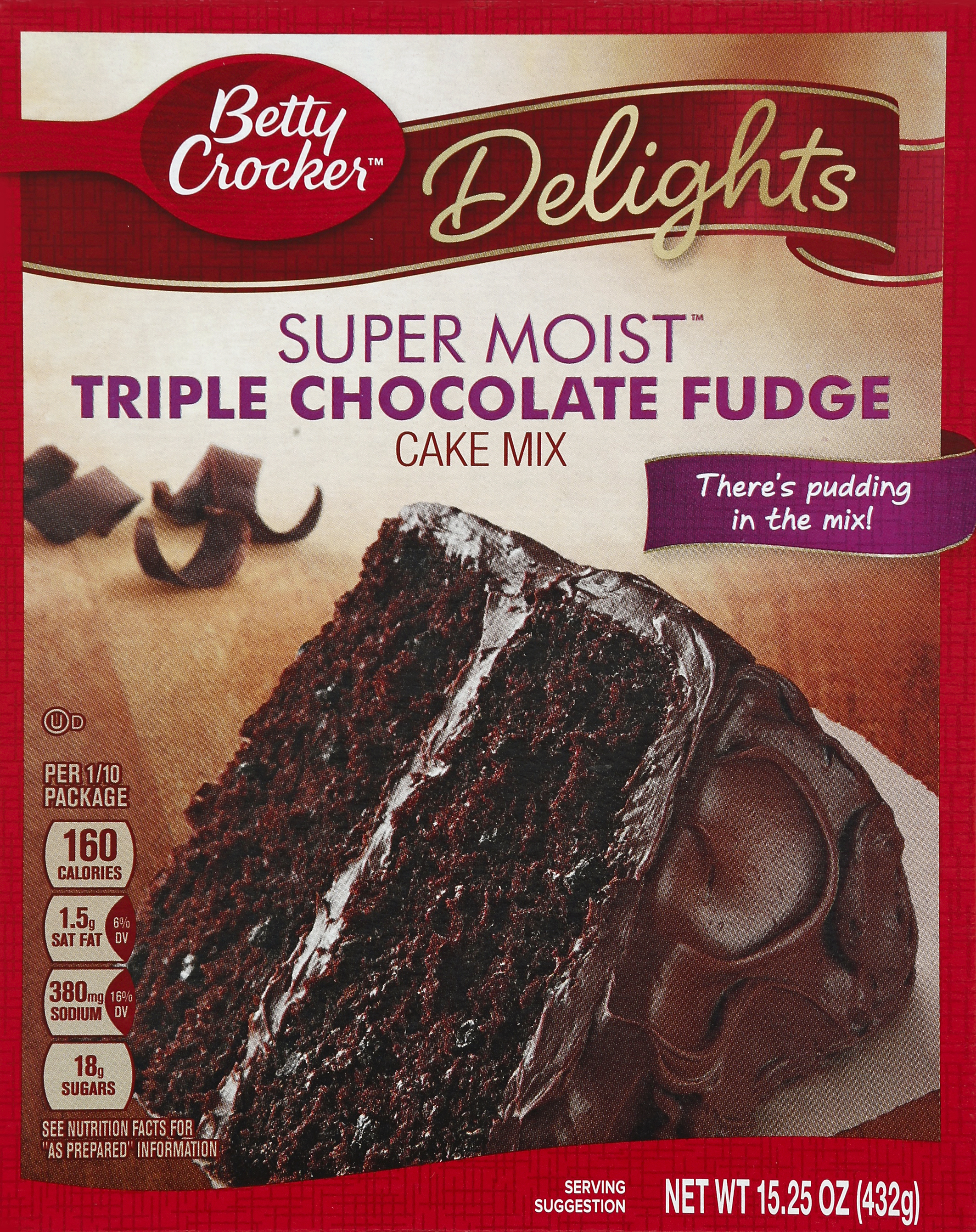 Betty Crocker Super Moist Triple Fudge Cake Mix 15.3 Oz