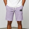 thumbnail image 2 of Zshosam Men's Casual Shorts Men's Performance Comfort Flex Cargo Short for Summer Shorts (Purple,S), 2 of 4