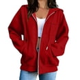 thumbnail image 2 of SwiftWear Women's Zip Up Hoodie Long Sleeve Sweatshirt Hooded Jacket Full Zip with Pockets, 2 of 8