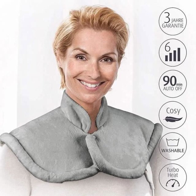 Neck Heating Pad, Neck and Shoulder Heating Pad, for Neck, Shoulder and Back Pain Relief, Washable
