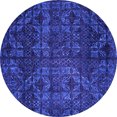 thumbnail image 1 of Ahgly Company Indoor Round Abstract Purple Modern Area Rugs, 5' Round, 1 of 4