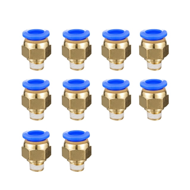 10 Pieces Home Portable Threaded Interface Pneumatic Hose Fast Release Pipe Brass Connector Reusable Fast Release Pipe Connectors Hardware PC10-01