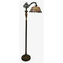 CHLOE Lighting BERTRAM Tiffany-style 1 Light Victorian Reading Floor Lamp 12" Shade
