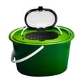 thumbnail image 1 of koolsoo Live Bait Bucket Breathable Oval Easy to Carrying Wear Resistant Double Handle Medium, 1 of 9
