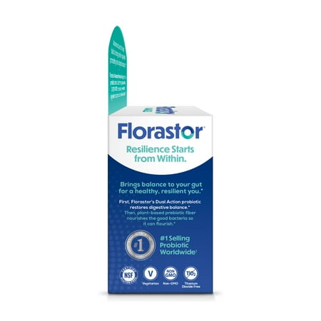 Florastor Unisex Advanced Pro + Pre Probiotic and Prebiotic Supplement 30ct
