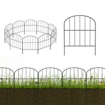 Oumilen 16.5" (H) x 10FT (L) Metal Decorative Garden Fence Outdoor Patio Barrier Compact Spacing