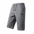 thumbnail image 2 of Ceisia Men's Casual Cargo Shorts Elastic Waist Drawstring With Multi Pockets Quick Dry Solid Color Work Shorts Gray XXL Gift, 2 of 5