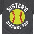 thumbnail image 3 of Instant Message - Sister's Biggest Fan - Youth Boys Short Sleeve Graphic T-Shirt, 3 of 6