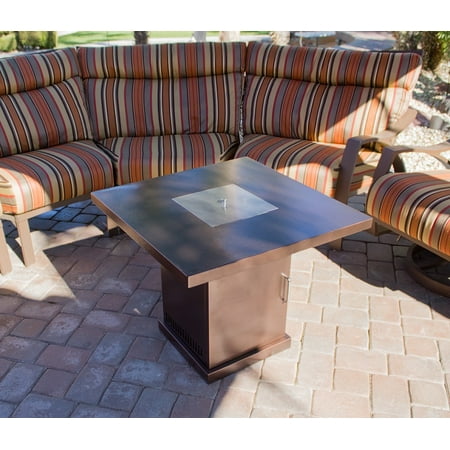 AZ Patio Heaters Outdoor Conventional Propane Fire Pit in Hammered Bronze - Hammered Bronze