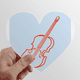 thumbnail image 1 of Guitarra simple Calcomanías cardíacas,calcomanías para equipaje, 1 of 3