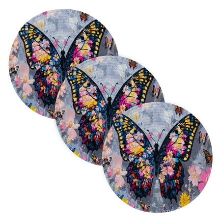 

BZSMCE Mats for Pots Pans Place Ffyy3_a_butterfly_is_surrounded_by_flowers_colorful_and_beautif_88195392-6736-475b-a192-a5f797f4f113 Simple Style Pattern Pot Mats