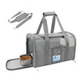 thumbnail image 1 of Yeacher Pet Carrier Bag With Zip Handle Strap Cat Carrier Travel Bag Breathable Mesh Carrier Bag Outdoor Foldable Transport Bag for Cats and Small Dogs Travel Camping Hiking, 1 of 8