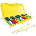 thumbnail image 2 of Patiojoy 25 Notes Kids Chromatic Aluminium Xylophone with Case and 2 Mallets Yellow, 2 of 5