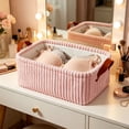 thumbnail image 6 of Corduroy Storage Basket Collapsible Storage Bin with Reinforced Handles Foldable Basket Organizer for Kids Toys Clothes Closet, 6 of 7