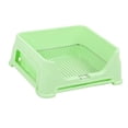 thumbnail image 1 of Dog Potty Tray, Stainless Steel Grid Sturdy Dog Litter Box Large Capacity Wall Mounted Dog Training Toilet for Small Medium Dogs, 1 of 7